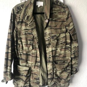 Camo Army Jacket Button-Up